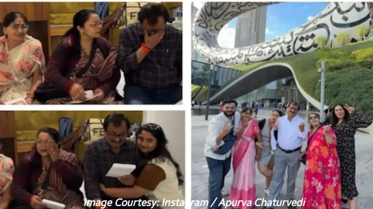 “Nvidia employee Apurva Chaturvedi surprising her parents with Dubai trip, emotional family moment”