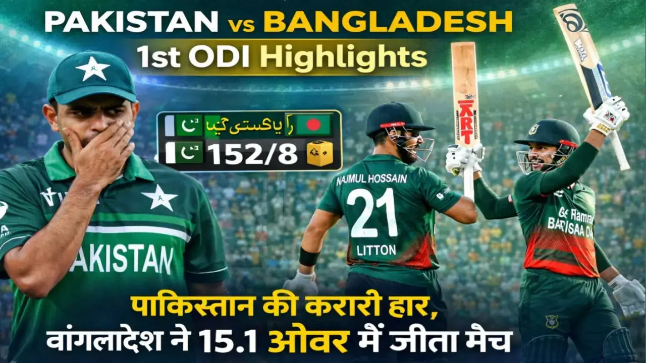 Bangladesh cricket team celebrating victory over Pakistan in the Pakistan vs Bangladesh 1st ODI match