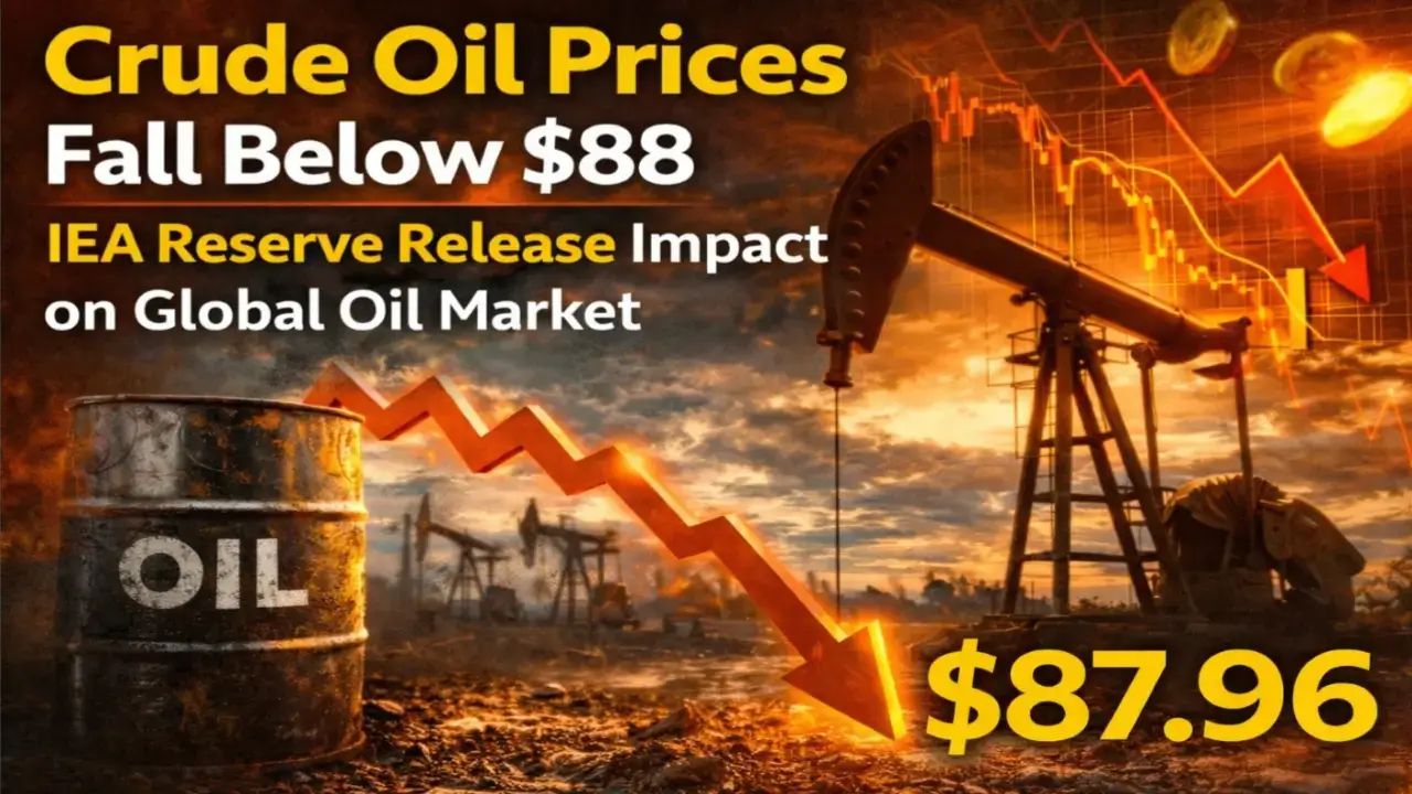 Global oil market reacts as crude oil prices drop below $88 following International Energy Agency reserve release
