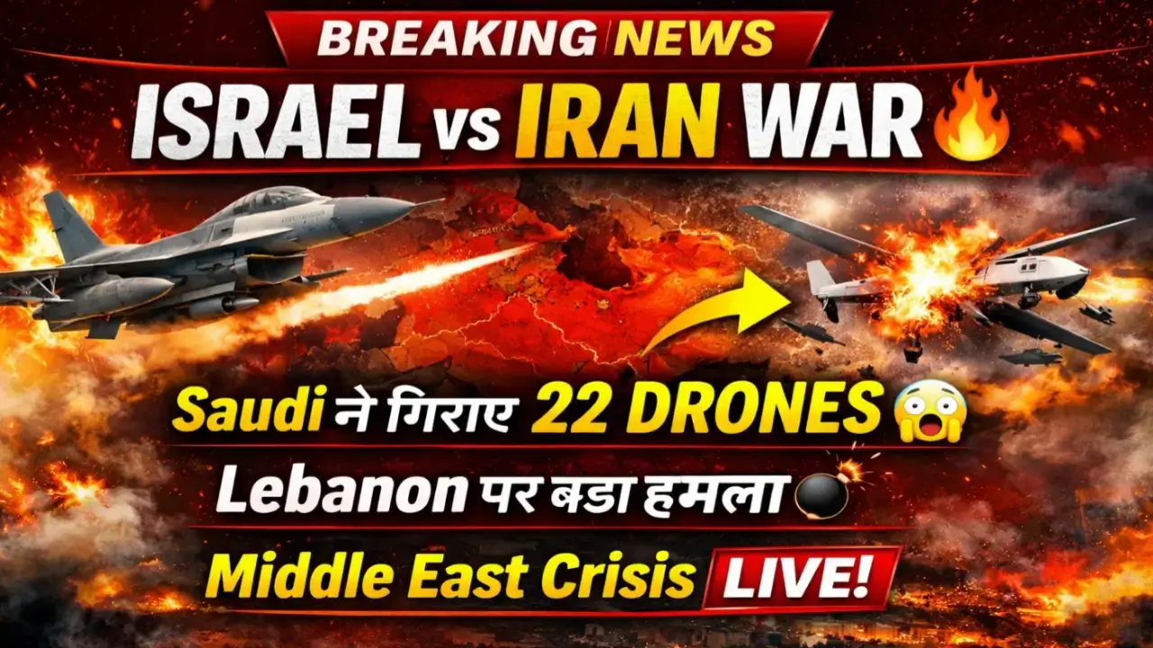 ,Middle East crisis 2026 with Saudi drone interception and Israel attack on Lebanon