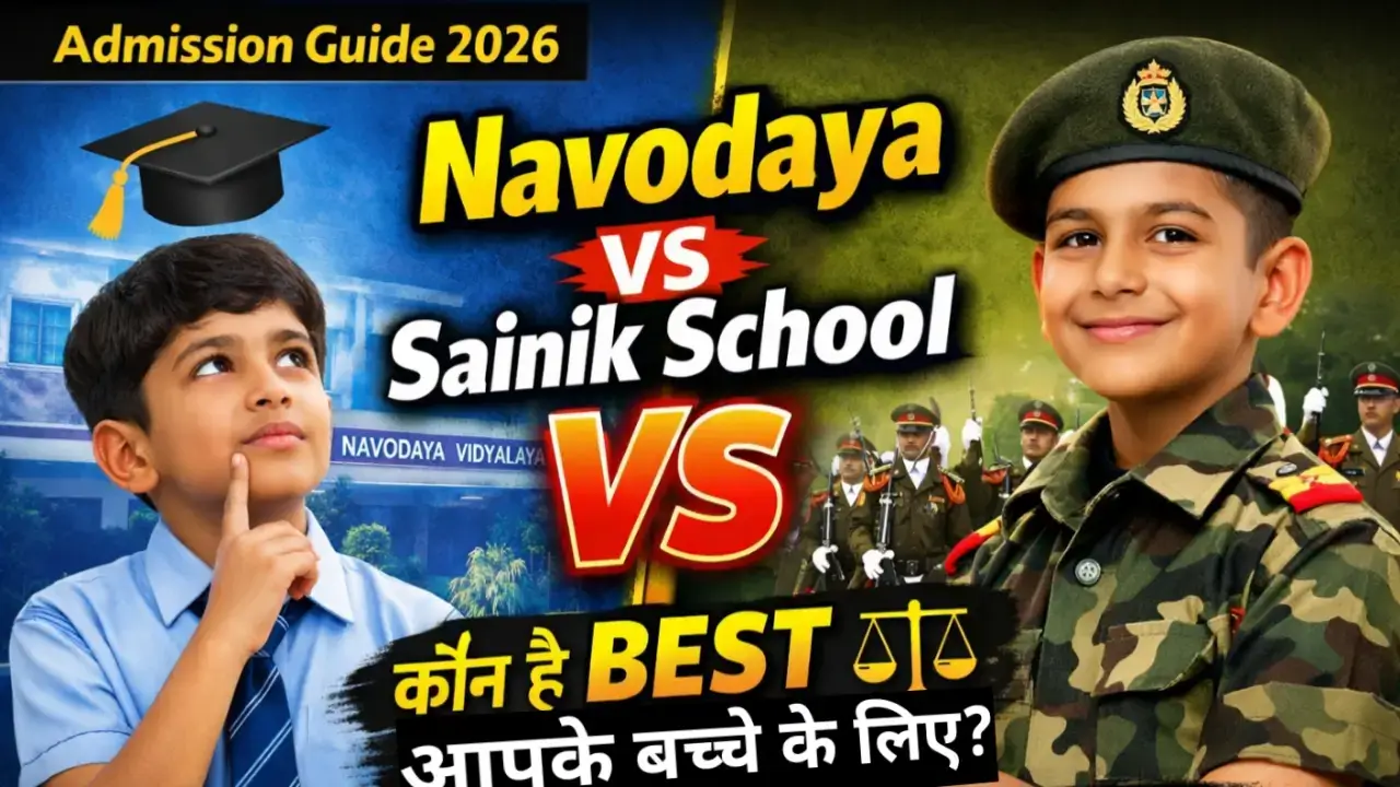 Best school comparison in India Navodaya vs Sainik School for students