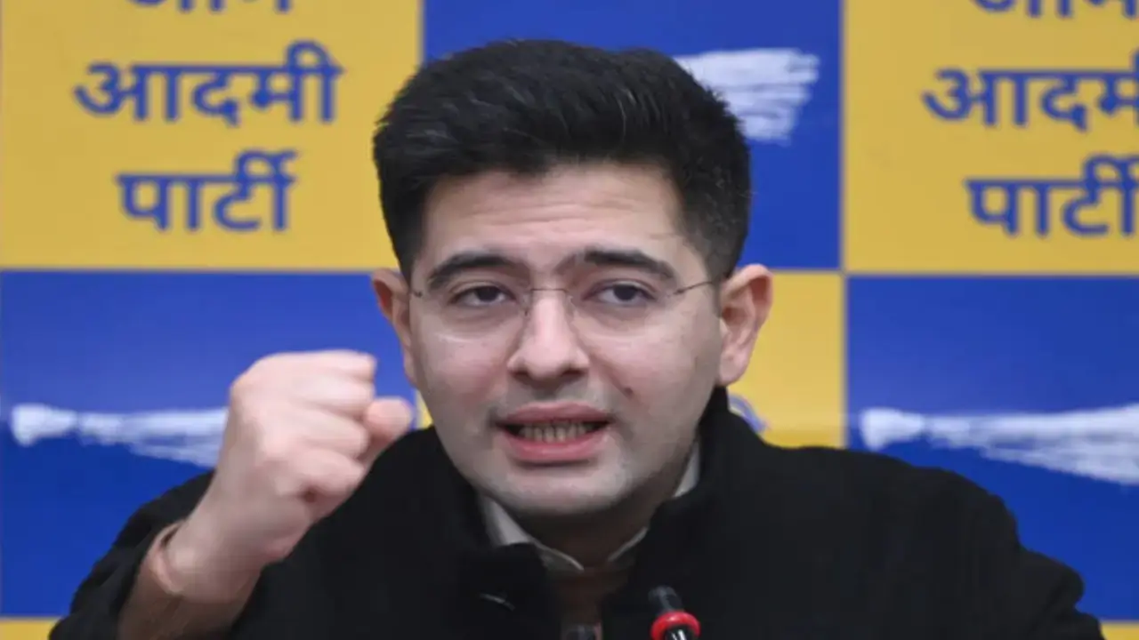 AAP Rajya Sabha deputy leader removal news featuring Raghav Chadha criticizing PM Narendra Modi, political controversy statement by Aam Aadmi Party leader.